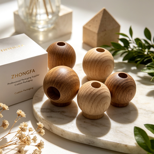 Custom Wooden Caps For <b>Reed</b> <b>Diffuser</b> Glass <b>Bottles</b> Natural Wood Fragrance Closures For Home Scent Packaging - Product Image 6