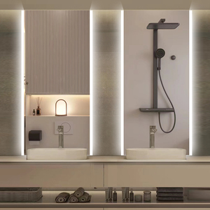 <span class=keywords><strong>Miroir</strong></span> de salle de bains rectangulaire moderne intelligent avec écran tactile et lumière LED <span class=keywords><strong>Miroir</strong></span> de toilette mural anti-buée pour le lavage des mains - Product Image 5