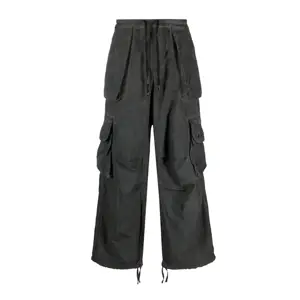 High Quality Custom Men Y2K Distressed Cotton Washed Baggy Cargo Pants