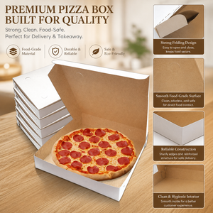 Contenitore per Alimenti in Carta Kraft Compostabile <span class=keywords><strong>Scatole</strong></span> per <span class=keywords><strong>Pizza</strong></span> Personalizzate Imballaggio Sostenibile Forniture per Ristoranti e Catering - Product Image 2