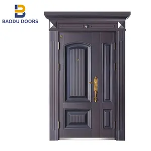 BD-puerta de entrada principal de fábrica, puerta de seguridad delantera de acero