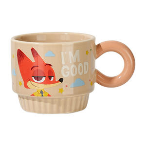 ชุดแก้วกาแฟเซรามิคลายกระต่าย Judy and Animal Fox Nick Wilde ชุดแก้วกาแฟลายการ์ตูนคู่ - Product Image 5