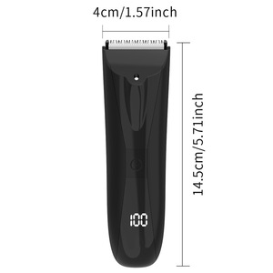 Recortadora de vello corporal y púbico para hombres, kit eléctrico con 4 cabezales de cuchillas de cerámica reemplazables - Product Image 3