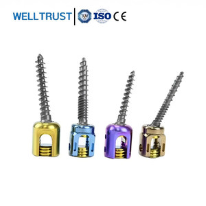 Precio de fábrica Well Trust ortopédico quirúrgico neurocirugía implantes columna vertebral titanio poliaxial reducción columna vertebral tornillo - Product Image 1