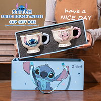 Tasse en céramique Disney avec poignée, ensemble de tasses à café écologiques pour couple, pour les fêtes, pour la maison, tasse à café, thé et lait avec boîte cadeau