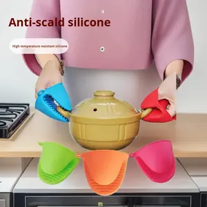 Magnetronoven Hittebestendige siliconen anti-verbrandingsvingerbedjes met clipontwerp Vaatwasmachinebestendig voor gebruik in de keuken met twee vingers - Product Image 4