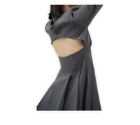 Kemeja Wanita Lengan Raglan Panjang Berkualitas Tinggi, Formal, Bahan Rayon Spandex Solid Polos, Bernapas, Cepat Kering, dengan Tali Serut di Belakang