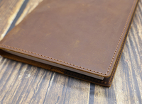 Carnets A5 Bujo en cuir véritable Crazy Horse marron, faits main et créatifs, avec logo personnalisé en stock, couleurs personnalisables