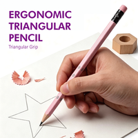 Crayons en bois HB en gros, impression de logo personnalisé, fournitures scolaires pour enfants et étudiants
