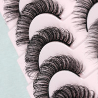 Faux cils bouclés à la mode russe, extension pour les yeux, naturels et vaporeux, vente en gros, 10 paires, ql3d40 dd