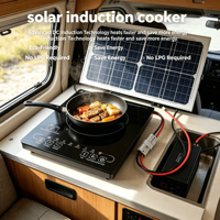 Cuisinière à induction solaire photovoltaïque à tension cc DC 24V-48V cuisson solaire cuisinière à induction à puissance réelle