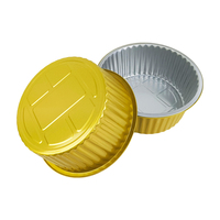 Barquette alimentaire ronde en aluminium doré, 3500 ml, épaisse, résistante aux hautes températures, jetable, pour rôtissage BBQ