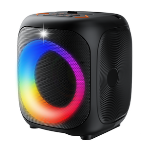 ลำโพงพกพาไร้สายกำลังสูง สำหรับคาราโอเกะ พร้อมไฟ RGB สำหรับงานปาร์ตี้ครอบครัว งานกลางแจ้ง และโฮมเธียเตอร์ - Product Image 2