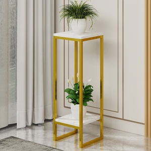 Étagère à plantes vertes et à fleurs en bois et métal de style moderne et luxueux pour l'intérieur, le salon, le balcon, à plusieurs niveaux, sur pied - Product Image 1