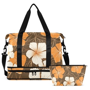 Sac de sport grande capacité personnalisé, 2 ensembles avec compartiment de séparation sec/humide extensible pour le fitness - Product Image 2