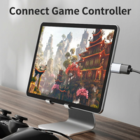 Adaptador OTG USB C USB 3.0 de Aleación de Aluminio, Mini Convertidor Hembra con Llavero, Salida DC, Compatible con Laptop y Teléfono Móvil, Protección Contra Cortocircuitos