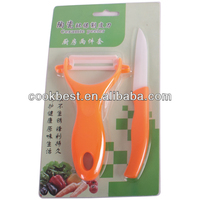 HSK 6 Inch Fork Tiles Cutter Suisse Chine Poignée Nouveauté vert couleur cuisine couteau à fruits en céramique avec éplucheur deux pièces ensemble
