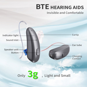 Aides auditives numériques micro BTE RIC rechargeables <span class=keywords><strong>de</strong></span> haute qualité OEM Jinghao en gros, fabriquées en Chine - Product Image 5