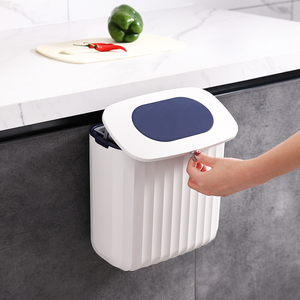 Elpheco 8L Hướng Dẫn Sử Dụng Treo Tường Nhựa Thùng Rác Có Thể Đơn Giản Kín Nắp Hình Chữ Nhật Lưu Trữ Xô Cho Phòng Tắm Trang Trí Tường - Product Image 2