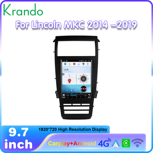 Radio de Coche con Pantalla Vertical Tesla de 9.7 Pulgadas para Lincoln MKC 2014-2019, GPS, Navegación Android, CarPlay, <span class=keywords><strong>Google</strong></span> Auto, Unidad Principal Estéreo, 4G - Product Image 3