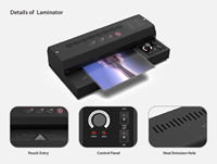 Laminateur industriel Unimate T50-A4-3 à 4 rouleaux - Haute résistance pour papier A4/A5/A6