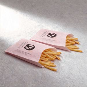 Sacs en papier enduits de PE écologiques, durables, résistants à la graisse et à l'eau, impression sérigraphique personnalisée du logo, haute qualité pour l'emballage alimentaire - Product Image 4