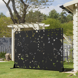 Divisorio Decorativo Moderno in Acciaio Tagliato al <span class=keywords><strong>Laser</strong></span>, Pannelli <span class=keywords><strong>per</strong></span> Schermatura da Giardino in Metallo Verniciato a Polvere - Product Image 3