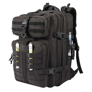 Weikani Tactical <b>Backpack</b> <b>25L</b> Molle System Outdoor Use Multiple Pockets Black Polyester - Product Image 4