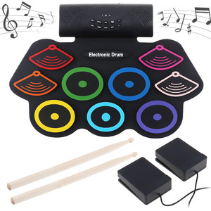 Batería electrónica de 9 pads plegable con altavoz y batería incorporada para práctica y presentaciones - Product Image 2
