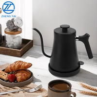 Bouilloire électrique à col de cygne à commande mécanique, 600 ml, en acier inoxydable, pour café filtre artisanal, pour barista à domicile