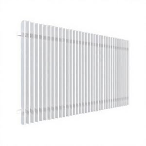 Cercado de Privacidad para Jardín, Moderno, Horizontal, Color Carbón, con Modelado 3D, Fácil Instalación, Decoración para Casa de Campo, Postes de Aluminio - Product Image 3