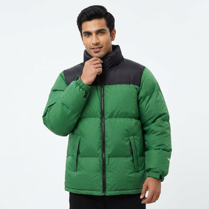 Chaqueta acolchada de invierno de lona ligera para hombre de alta calidad, impermeable, transpirable, de secado rápido, con cierre de cremallera, estampado de logotipo para uso al aire libre - Product Image 1