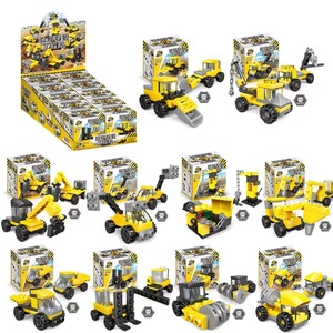 Bloc de construction voiture ensemble jouet avion camions de pompiers modèle de voiture militaire Mini Construction Puzzle ensembles bloc de construction boîte aveugle enfants - Product Image 4