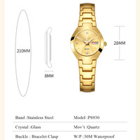 POSHI 930 Montre Femme Lumineuse Tendance avec Fonction Calendrier – Nouveauté Montre-Bracelet Féminine de Haute Qualité à Prix Abordable