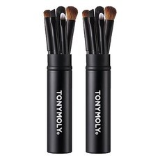 Set di pennelli Tony Moly professionale per il trucco di 5 colori misti con 2 pezzi di evidenziatore e pennelli per viso per viso e labbra - Product Image 1