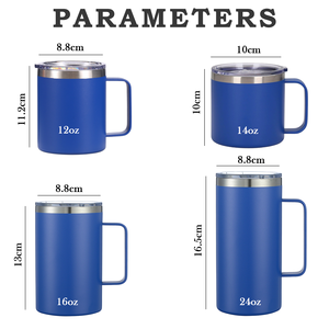 Vaso de 12oz con logotipo personalizado, taza de café de acero inoxidable aislada con recubrimiento en <span class=keywords><strong>polvo</strong></span> al vacío de doble pared para acampar - Product Image 6