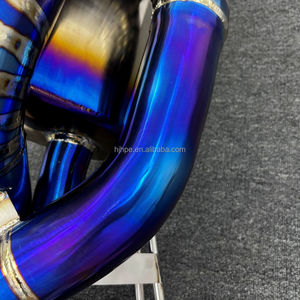 Thích hợp cho Audi R8 V10 5.2L hợp kim titan bị cháy màu xanh catback ống xả - Product Image 4