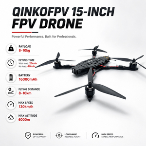 Drone da Corsa FPV Professionale ad Alte Prestazioni, 15 Pollici, Carico Utile 8 kg, VTX 3W, <span class=keywords><strong>Volo</strong></span> a Lungo Raggio - Product Image 1