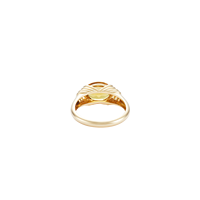 Bague de luxe en quartz miel, bijou héritage pour femme, mariage, dîner de gala