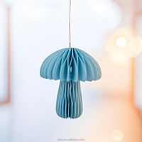 Lanternes 3D en papier nid d'abeille personnalisables et décorations de boules en papier en forme de champignon pour fêtes d'anniversaire