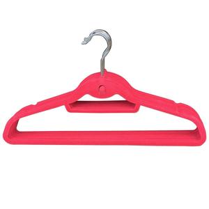 Günstige Kleiderbügel aus Kunststoff mit Samtbeschichtung und Rutschfunktion für Kleiderschränke - Product Image 4