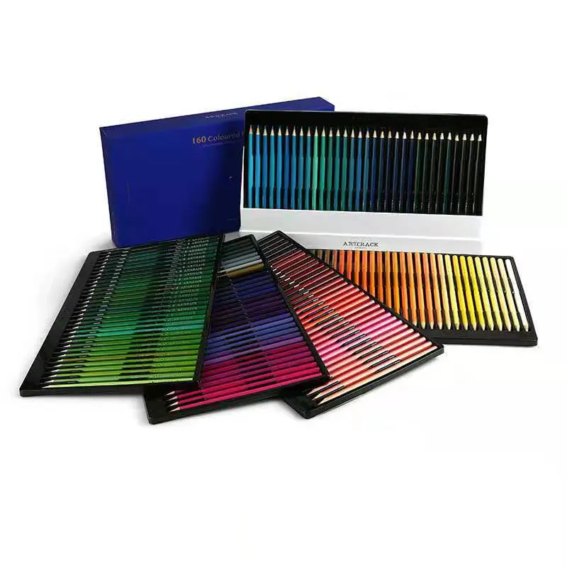 Conjunto de lápis de cor com base em óleo, profissional, alta qualidade, colorido, para artista
