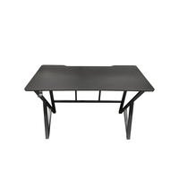Fabricant de bureaux de jeu, table minimaliste noire pour esports avec crochet pour casque, pour cybercafé et salle de jeu