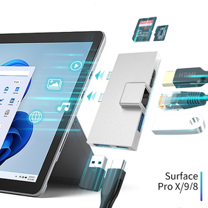 TUTI venta al por mayor de alta velocidad 7 en 1 estación de acoplamiento USB 3,0 TF SD Hub tipo C 1000M Megabit USB Hub para <span class=keywords><strong>Surface</strong></span> <span class=keywords><strong>Pro</strong></span> <span class=keywords><strong>8</strong></span>/9/X - Product Image 3