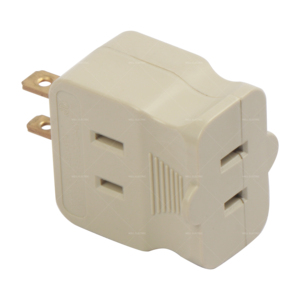 Linsheng <strong>2</strong> Prong Multi Plug Wall Outlet Extender, 3 Side Outlet Plug <strong>Splitter</strong>, Horizontal Wall Tap - Product Image 3
