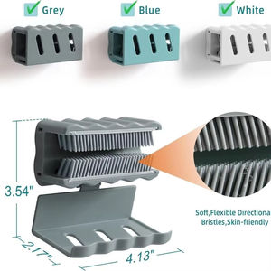 Cepillo Suave Recolector de Cabello 2 en 1 para Ducha, Recolector de Cabello de Silicona para Baño, Herramienta de Recolección Montada en la Pared, Tapón para Cabello de Bañera - Product Image 3