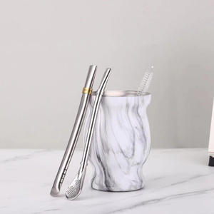 Nouvelle conception de gobelet à eau et à thé à double paroi en forme de <span class=keywords><strong>gourde</strong></span>, en acier inoxydable, isolation sous vide, tasse à yerba mate - Product Image 5