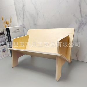 Detachable Solid Wood Bookshelf Rectangle Natural Wood Color Standing Type For Living Room Neatening <b>Storage</b> - Product Image 5