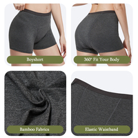 Culotte Taille Haute 4 Couches Anti-Fuite Protection Complète Physiologique Incontinence Boyshort Sous-Vêtement Période Menstruelle Femme