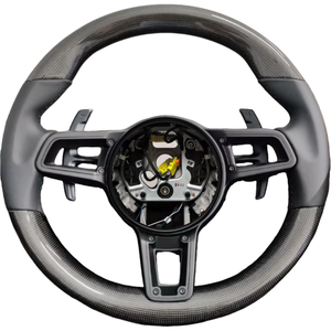 Volante deportivo de fibra de carbono para Porsche 911 996 Cayenne 958 718 Boxster 918 Cayman Macans Panamera Taycan RS 97 - Product Image 1